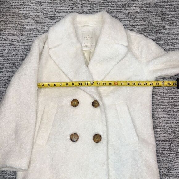 New Kate Spade Brooks Street Teddy Coat French Cream XS - Picture 9 of 14